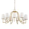 Seville 9 Light Gold Chandelier, Ceiling Light by Uttermost, 21.62" height x 42" diameter thumbnail 5