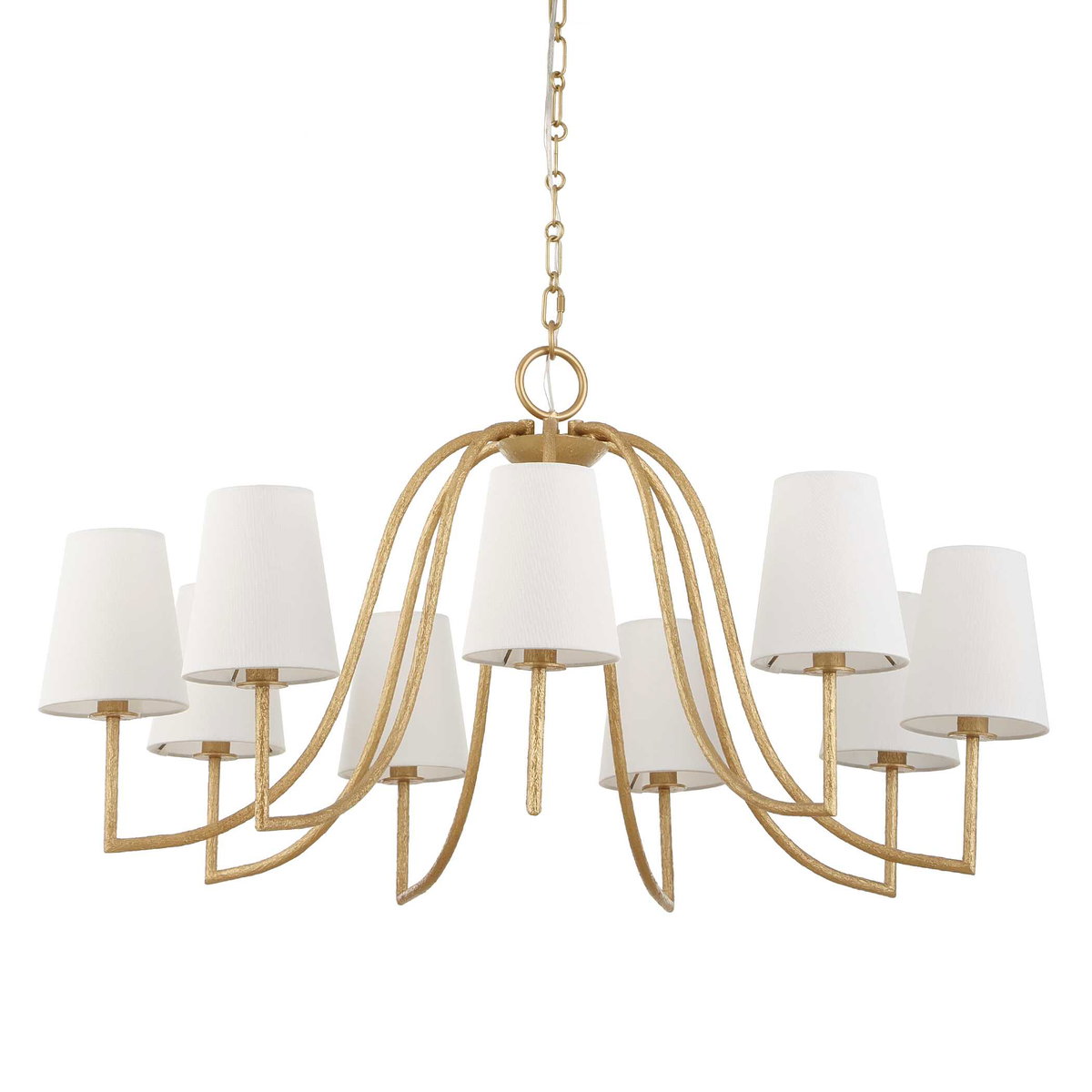 Seville 9 Light Gold Chandelier, Pendant by Uttermost, 21.62" height x 42" diameter View 5