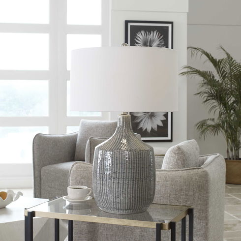 Felipe Distressed Gray Table Lamp