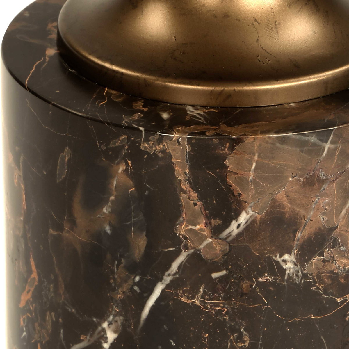 Karnes Dark Marble Drink Table, Furniture by Uttermost, 10" width x 23" height x 10" depth View 5