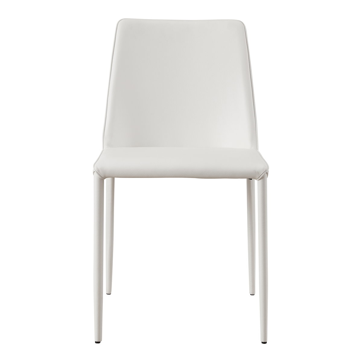 Nora Dining Chair White Vegan Leather - Set Of Two, by Moe's Home, 17.75" width x 32" height x 22" depth View 4