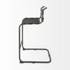 Berbick 43' Total Height Black Leather with Iron Frame Bar Stool thumbnail 3