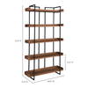 Vancouver Bookshelf Small Light Brown, Shelving & Bookcase by Moe's Home, 44" width x 75" height x 13.5" depth thumbnail 5