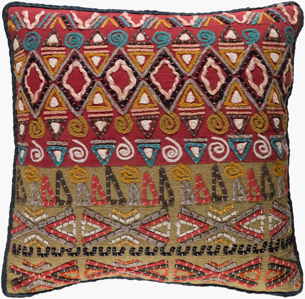 Rokel Accent Pillow, Decorative Pillow by Surya, 18" length x 18" width