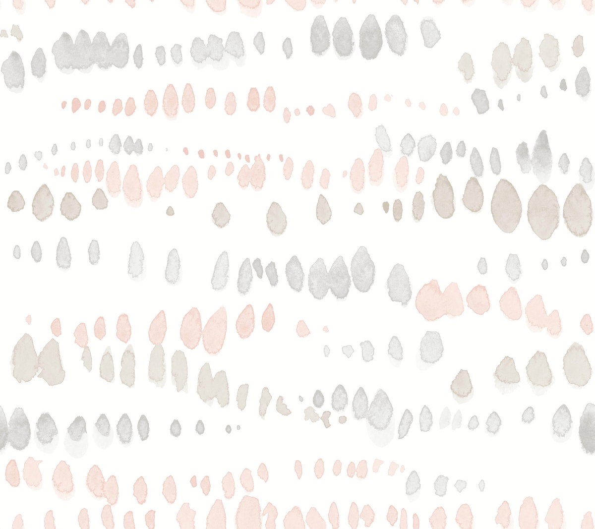 Dewdrops Pink & Grey Wallpaper, by York Wall, 27' length x 2'3" width x 0.02" depth