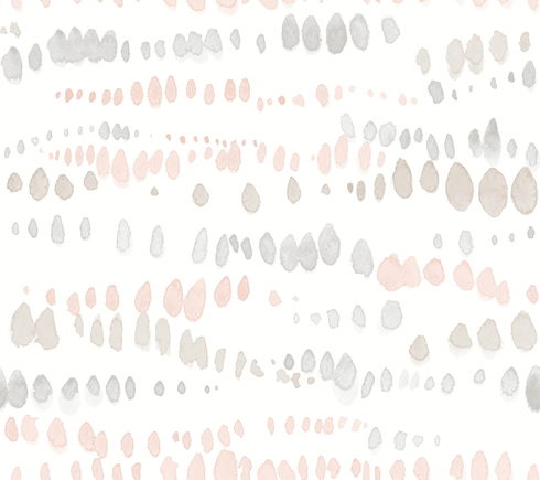 Dewdrops Pink & Grey Wallpaper