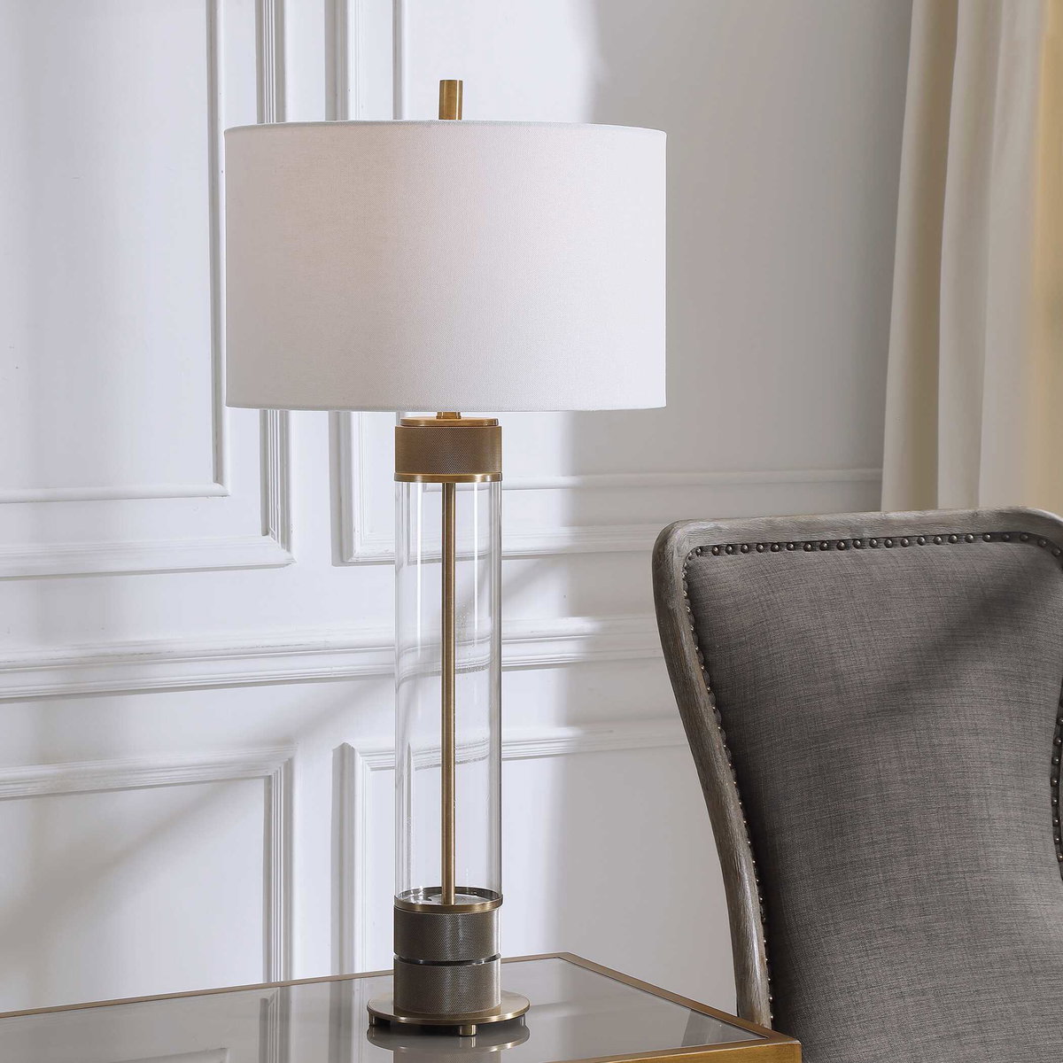 Anmer Industrial Table Lamp, by Uttermost, 1'4" width x 2'11" height x 1'4" depth View 2