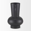 Tasya Large Matte Black with Handles Metal Vase, by Mercana, 7.09" length x 7.09" width x 11.02" height thumbnail 5