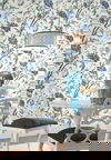 Teahouse Floral Green Wallpaper thumbnail 1