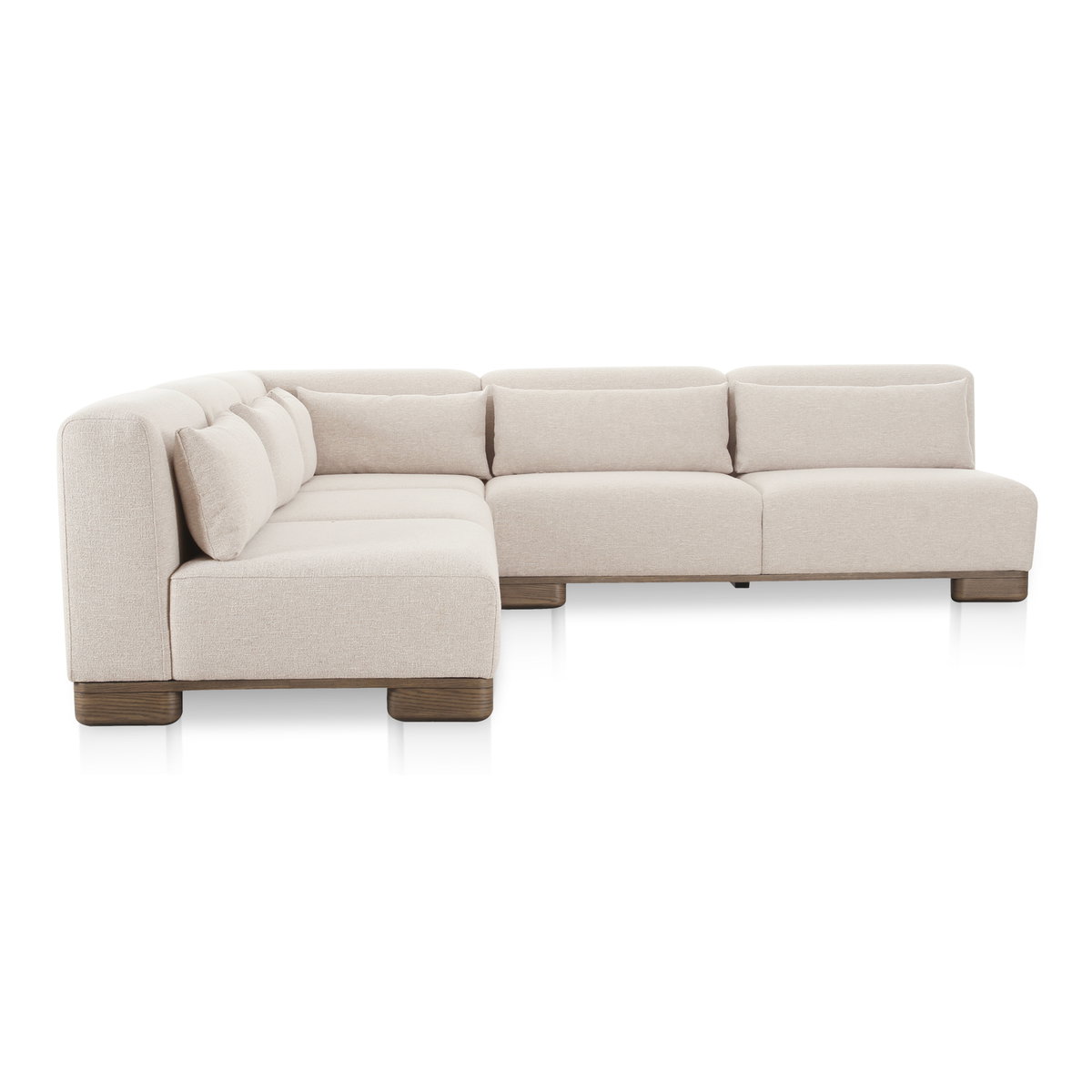 June Corner Modular Sectional Oatmeal, Sectional Sofa by Moe's Home, 110" width x 30" height x 110" depth View 1