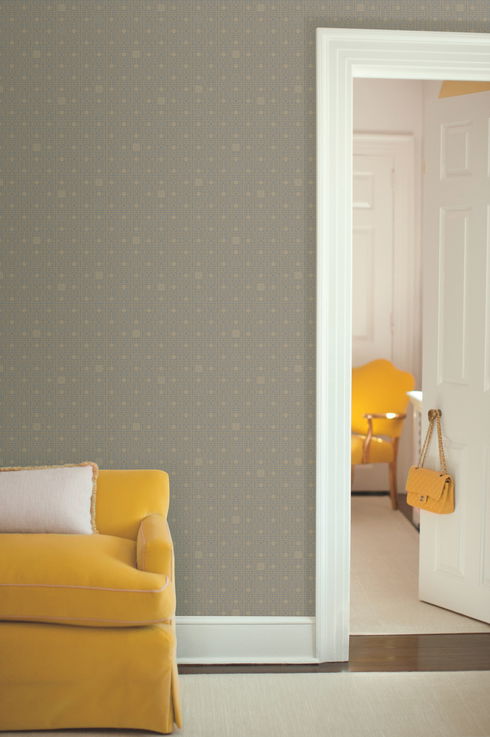 Deco Screen Black Metallic Wallpaper