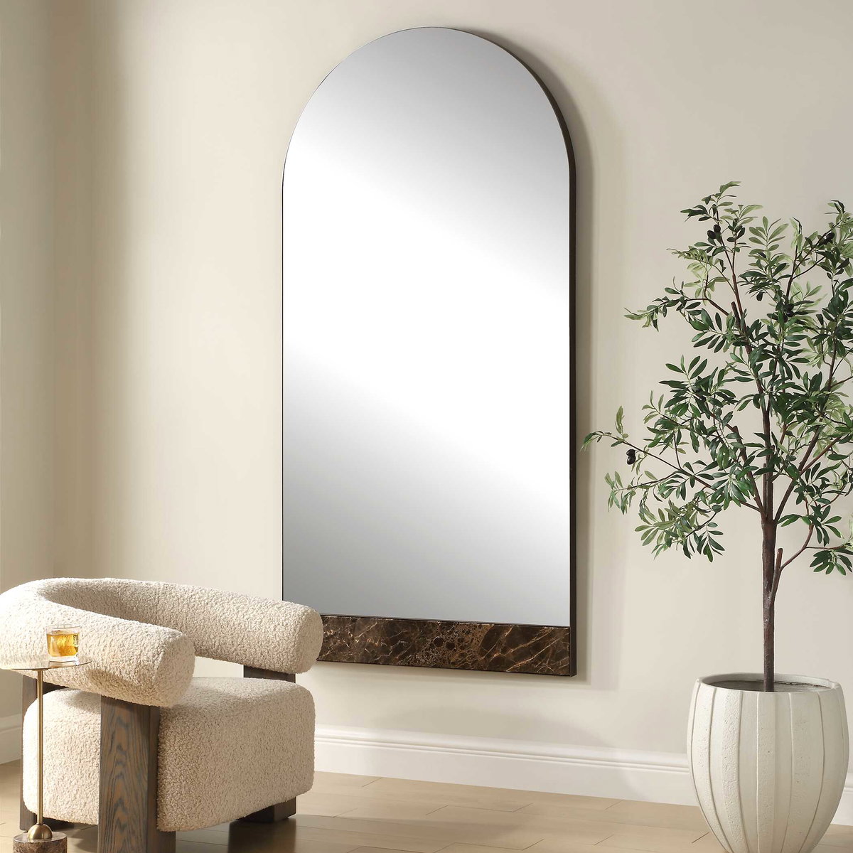 Hanover Marble Arch Mirror, by Uttermost, 39.37" width x 78.75" height x 2" depth View 4