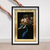 Peacock's Crown II - With Hand-Applied Gold Leaf & Glitter (Black and Teal Glitter, Gold Leaf Mat), Art by Oliver Gal,  24x36 thumbnail 4