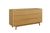 Currant Six Drawer Double Dresser, Caramelized, by Greenington, 19" length x 64" width x 34.25" height thumbnail 1