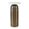 Reiss Marble & Brass Drink Table, Side & End Table by Uttermost, 12" width x 22.5" height x 12" depth thumbnail 1
