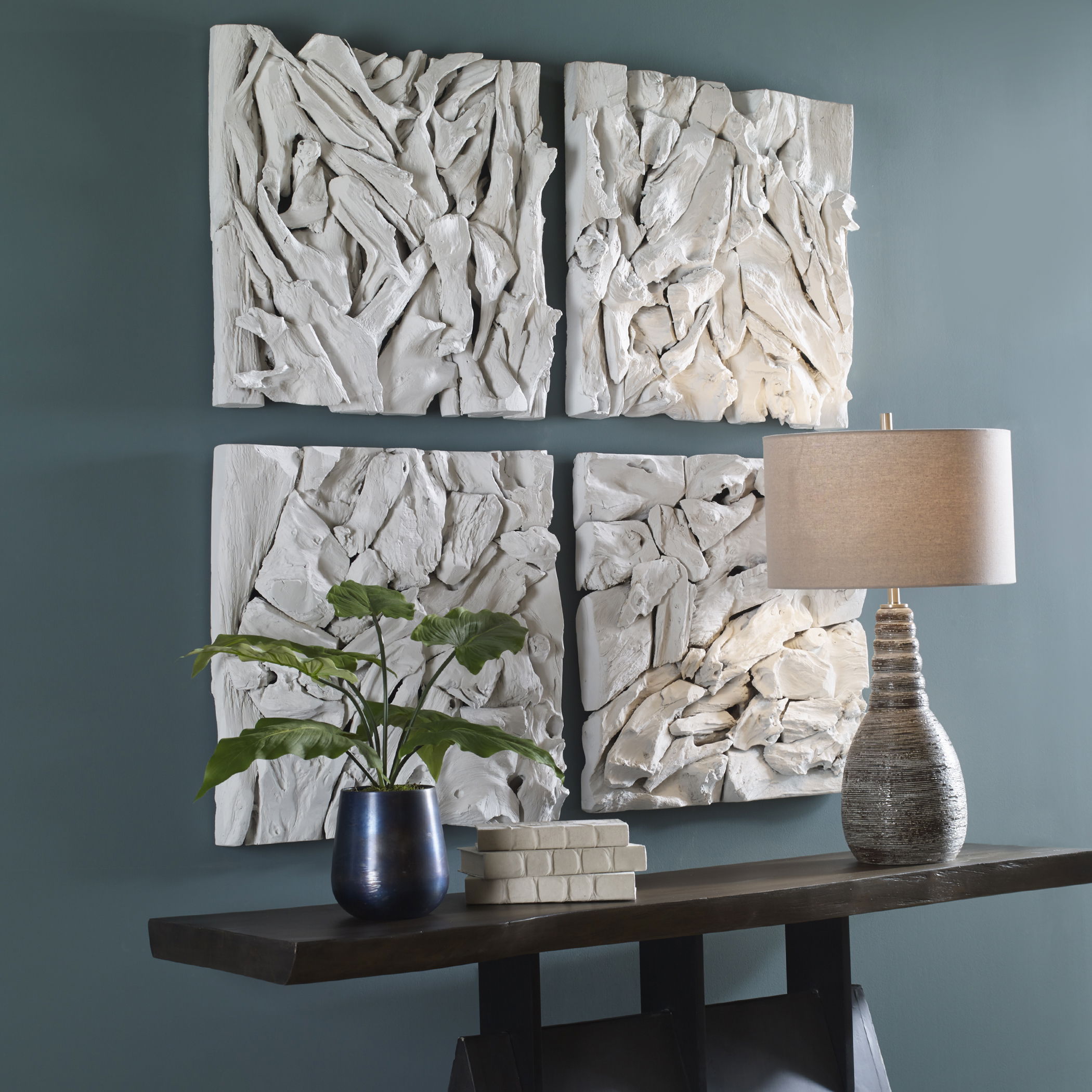 Rio Coastal Wood Wall Decor, Sculptural Wall Art by Uttermost, 23.62" width x 23.62" height x 3.35" depth View 2
