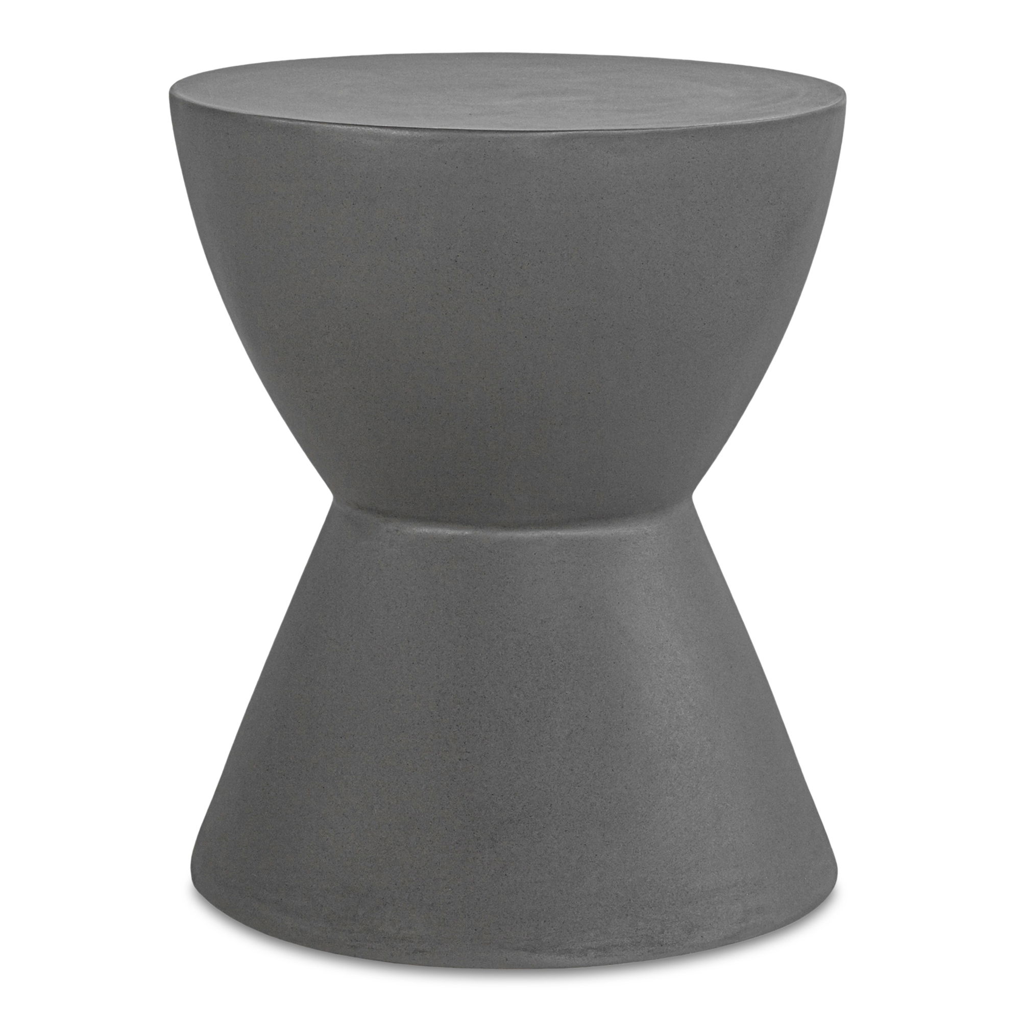 Hourglass Outdoor Stool Dark Grey, Counter & Bar Stool by Moe's Home, 15" width x 18" height x 15" depth View 2