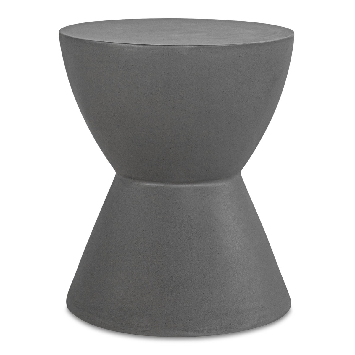 Hourglass Outdoor Stool Grey, Outdoor Chair by Moe's Home, 1'3" width x 1'6" height x 1'3" depth View 2