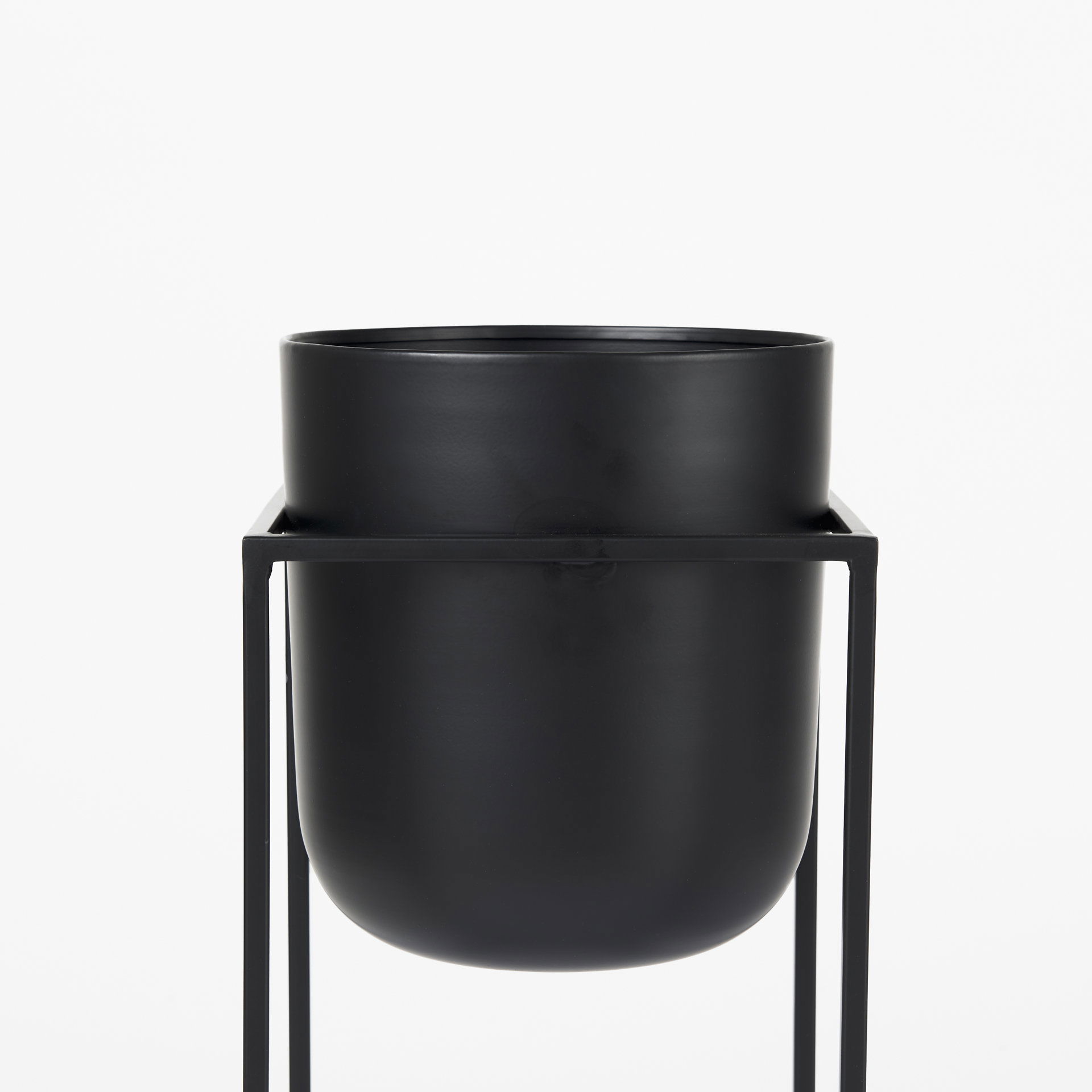 Bumble (Set of 2) 12L x 12W x 32H Black Plant Stands, Planter by Mercana, 11.81" length x 11.81" width x 31.89" height View 8