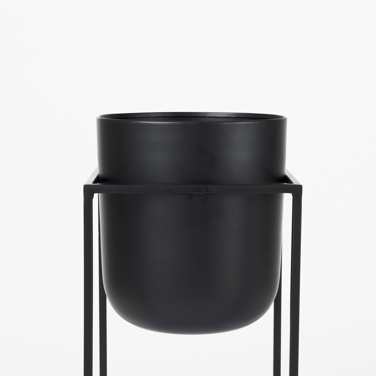 Bumble (Set of 2) 12L x 12W x 32H Black Plant Stands, Planter by Mercana, 11.81" length x 11.81" width x 31.89" height View 8