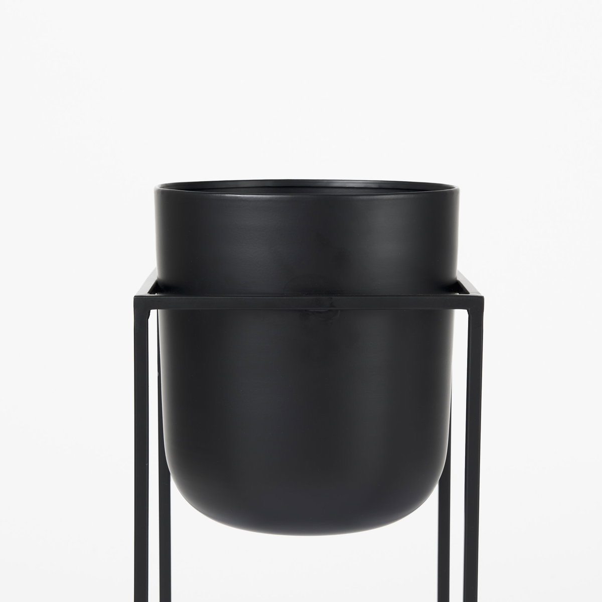 Bumble (Set of 2) 12L x 12W x 32H Black Plant Stands, Planter by Mercana, 11.81" length x 11.81" width x 31.89" height View 8