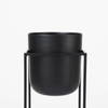 Bumble (Set of 2) 12L x 12W x 32H Black Plant Stands, Planter by Mercana, 11.81" length x 11.81" width x 31.89" height thumbnail 8