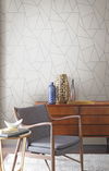 Nazca White & Silver Wallpaper, by York Wall, 32'9.6" length x 1'8.8" width x 0.02" depth thumbnail 2