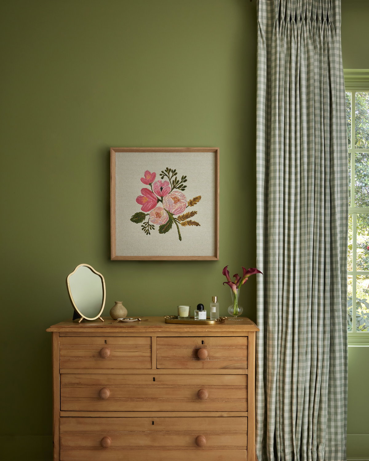 Rifle Paper Co. x Loloi Rose Botanical Wall Art, Wall Hanging, 21" length x 22" width View 2