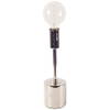 Mooney (17.5'H) Metallic-Silver Metal Shade-less Table Lamp, by Mercana, 4" length x 4" width x 17.5" height thumbnail 1