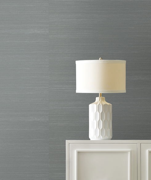 Maguey Sisal Graphite Wallpaper