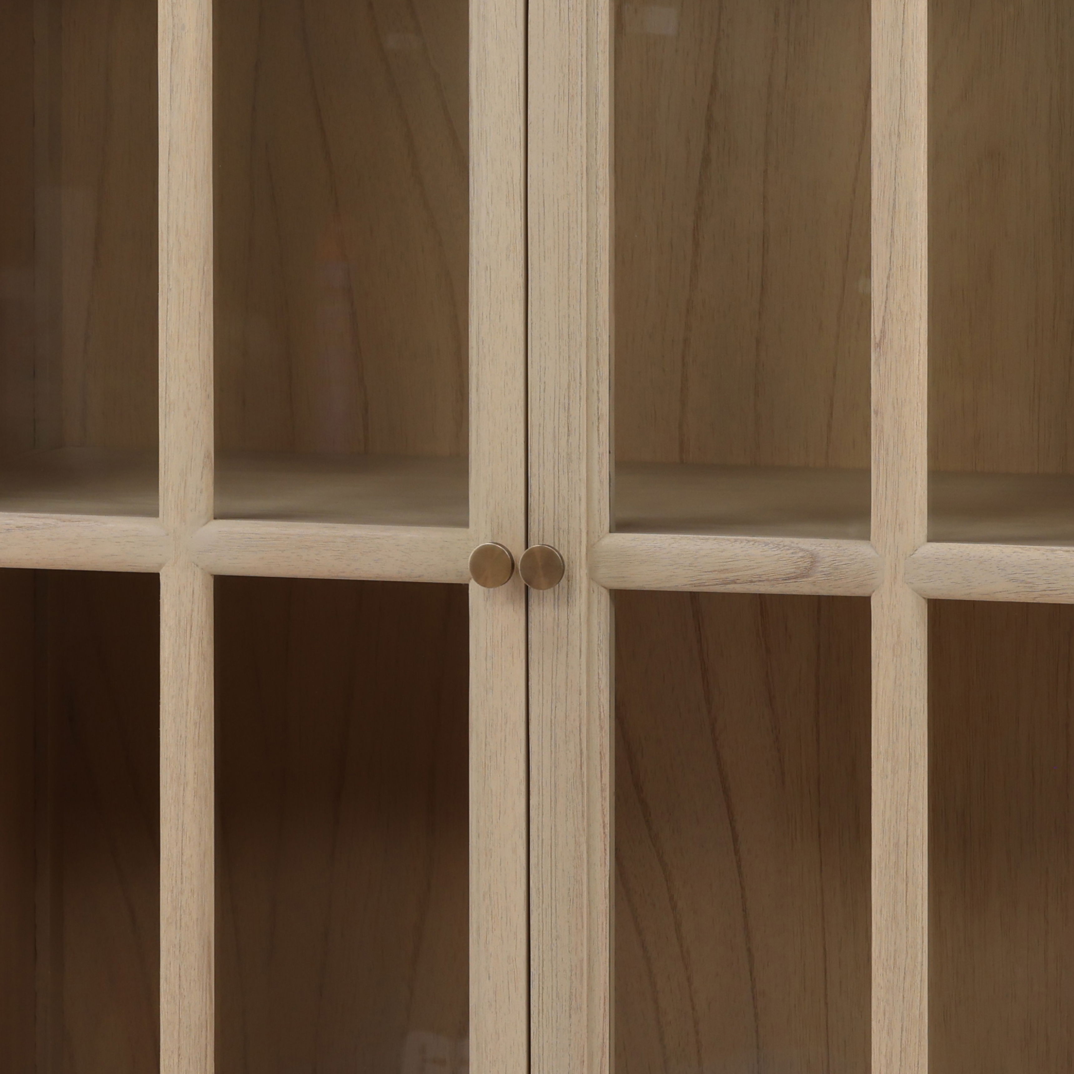 Freyja Cabinet Light Natural, Cabinets & Sideboard by Dovetail, 34.65" width x 82" height x 16.54" depth View 6