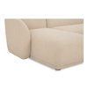 Faye Left Sectional Beige Boucle, Sectional Sofa by Moe's Home, 113.75" width x 29.5" height x 60.25" depth thumbnail 5
