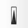 Memphis II (Medium) 4L x 4W Black Metal Pyramid In A Square Frame, Decorative Object by Mercana, 3.94" length x 4" width x 12.99" height thumbnail 4