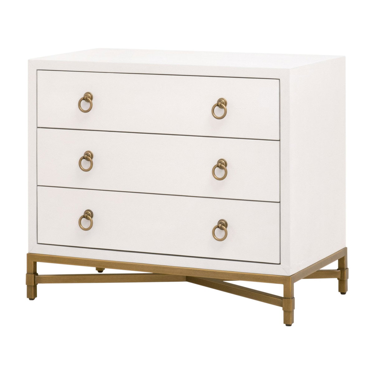 Strand Shagreen 3-Drawer Nightstand, by Essentials for Living, 35" width x 30" height x 19" depth View 3