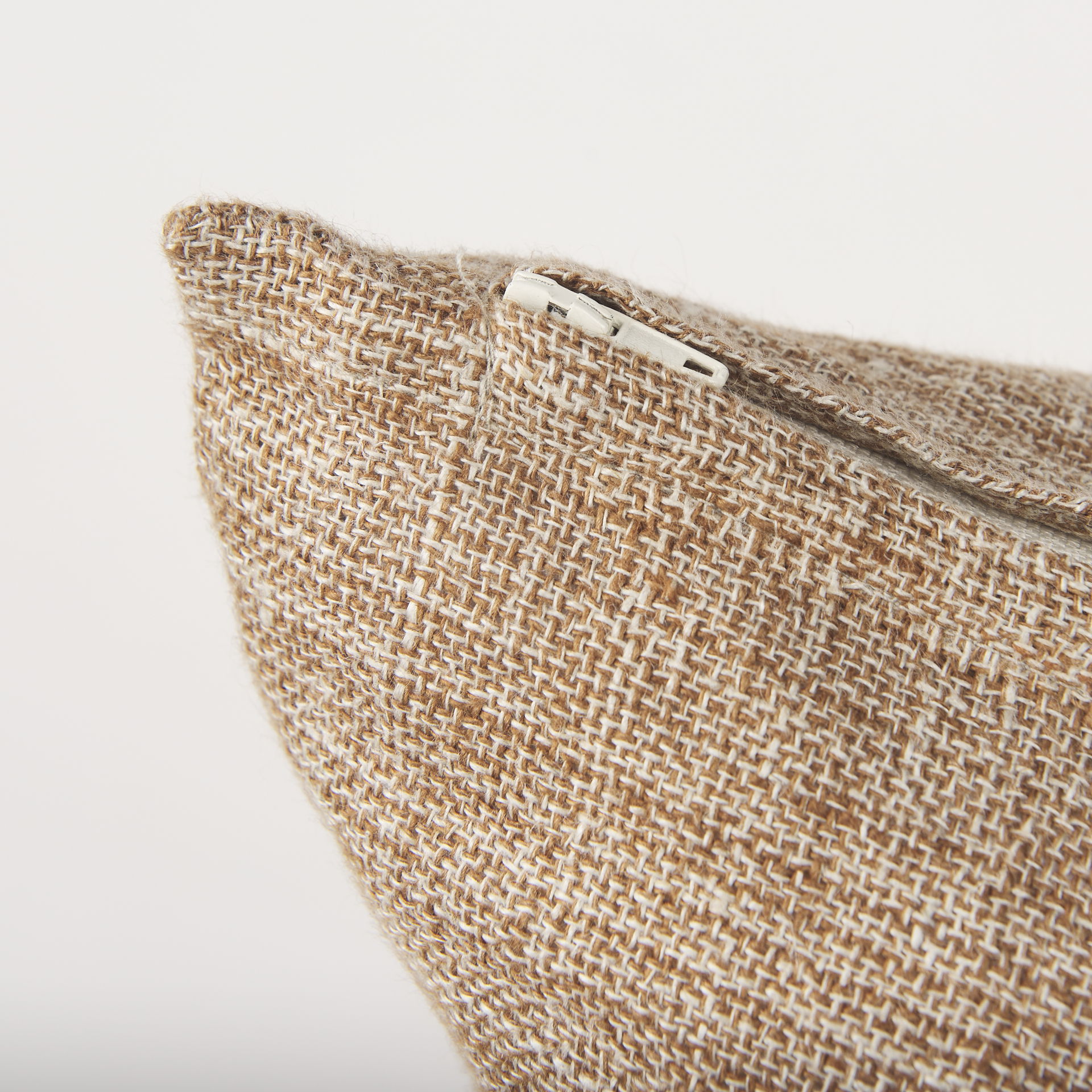 Jacklyn Brown Linen Square Decorative Pillow Cover, by Mercana, 22" length x 22" width x 0.2" height View 11