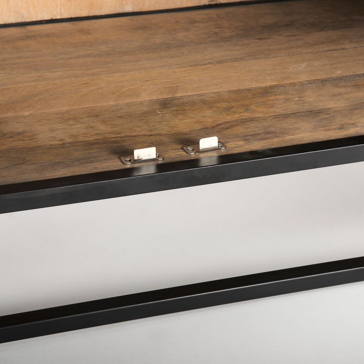 Sloan 47.5W x 85.5H Black Wood with Black Metal Frame Arch Cabinet, Cabinets & Sideboard by Mercana, 47.5" length x 18.5" width x 85.5" height View 11