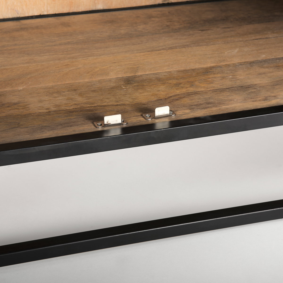 Sloan 47.5W x 85.5H Black Wood with Black Metal Frame Arch Cabinet, Cabinets & Sideboard by Mercana, 47.5" length x 18.5" width x 85.5" height View 11