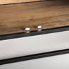 Sloan 47.5W x 85.5H Black Wood with Black Metal Frame Arch Cabinet, Cabinets & Sideboard by Mercana, 47.5" length x 18.5" width x 85.5" height thumbnail 11