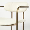 Parker I Cream Fabric Seat Gold Metal Frame Dining Chair thumbnail 9
