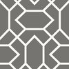 Modern Geometric Dark Grey Peel & Stick Wallpaper, by York Wall, 16'6" length x 1'8.5" width x 0.02" depth thumbnail