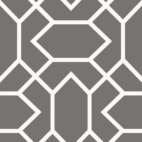 Modern Geometric Dark Grey Peel & Stick Wallpaper