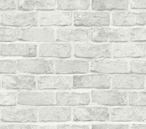 Stretcher Brick Light Grey Peel & Stick Wallpaper