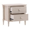 Marcellina Nightstand Whitewash, by Dovetail, 28" width x 27" height x 17.75" depth thumbnail 5