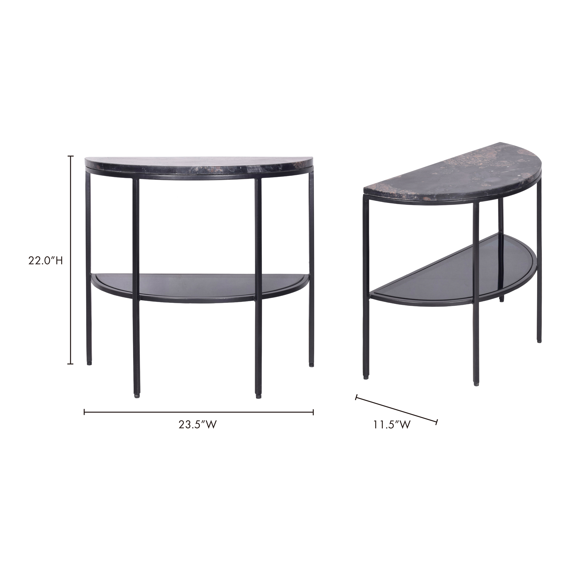 Aurora Side Table Black Marble large image 