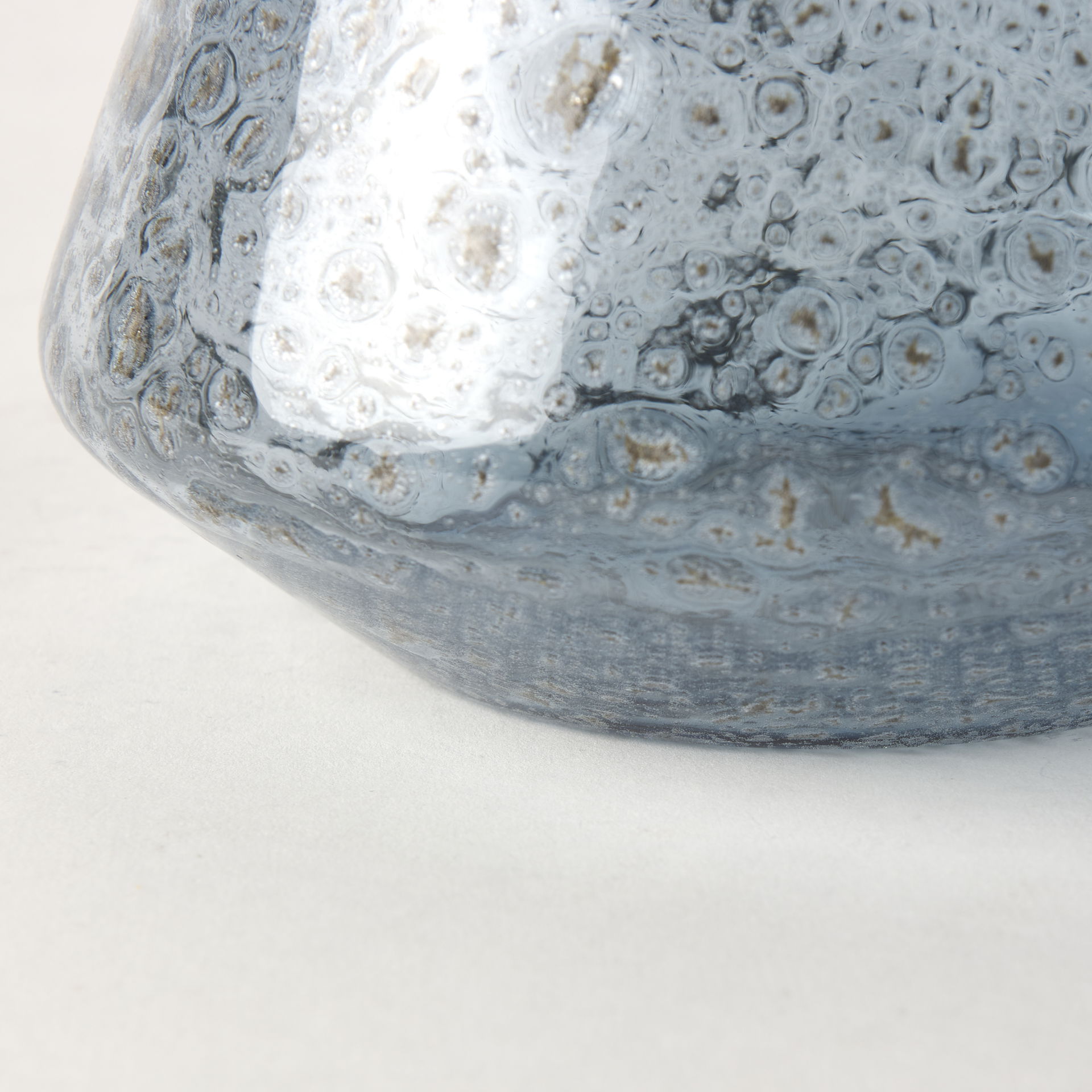 Robyn Short Blue Glass Vase large image 