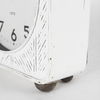 Karl  Rustic White Iron Rounded Square Table Clock thumbnail 8