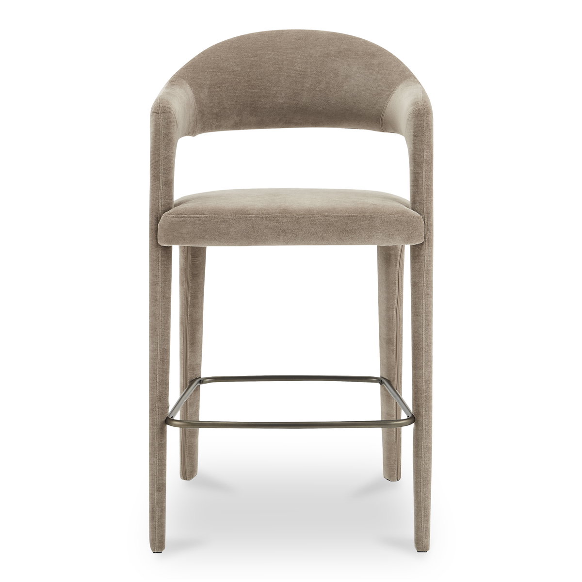 Martens Bar Stool Camel, Counter & Bar Stool by Moe's Home, 23.6" width x 42.9" height x 23.3" depth View 1