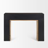 Tabor Natural Wood with Black Oak Waterfall Console Table thumbnail 6