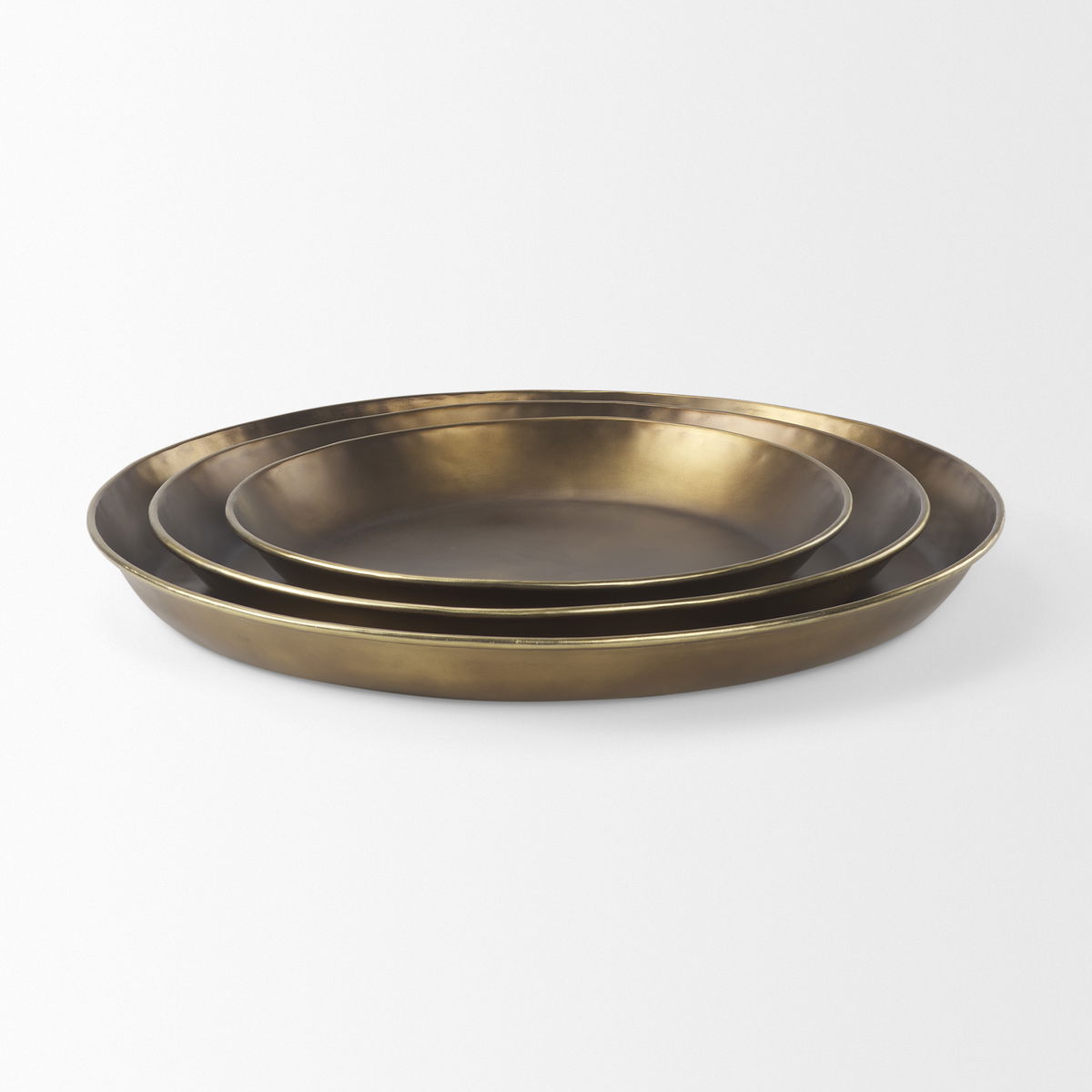 Eagan  Brass Aluminium Tray Medium, Decorative Tray by Mercana, 20" length x 20" width x 1.75" height View 10