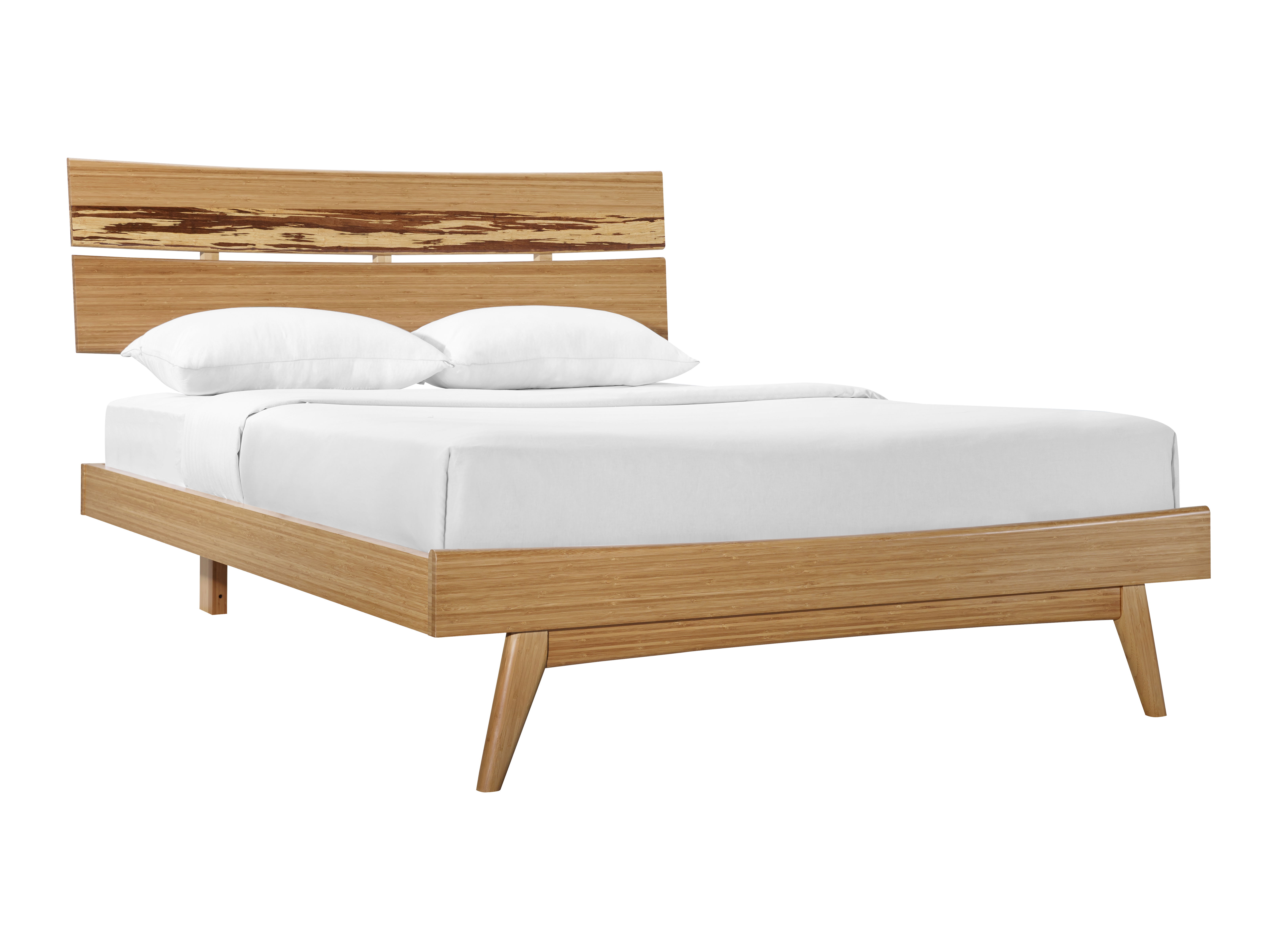 Azara Queen Platform Bed, Caramelized, by Greenington, 87" length x 64.5" width x 44" height View 1